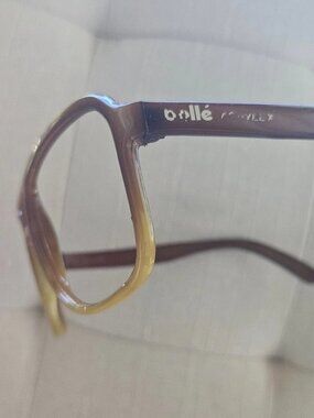 Vintage bolle Men Eyeglasses Sunglasses Frame Brown NYLON Made France Frame only